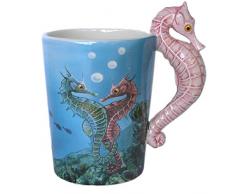 Lisa parker seahorse handle mug with underwater decal
