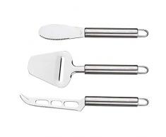 3Pcs Coltello spalmatore per burro in acciaio inox, affettatrice per arricciacapelli con bordo seghettato, Affetta Formaggi, Adatto a Formaggio, Prosciutto, Scaglie di Patate, Torte di Pala