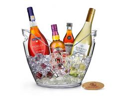 Yobansa 8L Portaghiaccio,Secchiello per Il Ghiaccio,Secchio di Ghiaccio,Secchiello ghiacci, Secchiello per Champagne,Secchiello per Il Ghiaccio Grande (Clear 01)