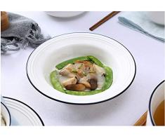 HVTKL [8 Europee Fondina Pollici ceramiche da tavola Set da Otto Pollici Piatti Caldi Piatto di Ceramica Piatto Freddo minestra Piatto Insalata Piatto