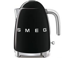 Smeg, Bollitore Elettrico KLF03BLEU 1,7 L, Filtro Anticalcare Lavabile, Autospegnimento di Sicurezza, Indicatore Livello di Acqua, Base Antiscivolo e Avvolgicavo Integrato, Potenza 2400W, Nero