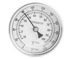 Duokon Termometro per birra senza saldatura, Bi-metal Termometro Kit 1/2 MNPT 0 ~ 220F per birra e vino