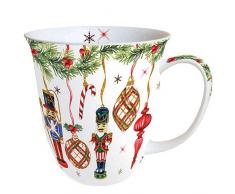 Ambiente Tazza in porcellana ca. 400 ml tazza Bone China Mug per tè o caffè autunno inverno Natale Schiaccianoci Nutcrackers Decoration