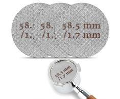 Huiguli 3 Pezzi Schermo per Caffè Espresso da 58,5 mm,Spessore 1,7 mm,150 μm,Filtro Riutilizzabile per Caffè,316L Acciaio Inox Filtro Schermo Accessori Caffè