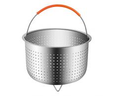 Ritte Multifunzione a Vapore Cesto pentola a Pressione, Cottura a Vapore con Egg Steamer Rack Inox 304 Cestello a Vapore Pentola a Pressione Cucina Anti-scottatura a Vapore Multifunzionale per Cucina
