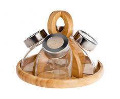 Home Portaspezie, Legno/Acrilico, Marrone