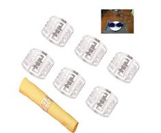 Mtsooning - Set di 6 portatovaglioli ad anello per decorare la tavola, ideali per la mise en place di matrimoni e alberghi Silver