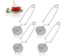 MHwan infusore tè, 4 Pezzi infusore per Tisane, Moderno e Minimalista per Filtro The infusione per filtrare Le Foglie di tè e cospargere Le spezie