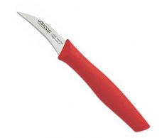 Arcos Serie Nova, Spelucchino Coltello per sbucciare, Lama Acciaio Inossidabile NITRUM 60 mm, Manico Polipropilene, Colore Rosso