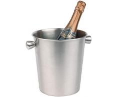 Buddy´s Bar - Secchiello del ghiaccio per vino/champagne, secchiello refrigeratore per bottiglie, glacette, opaco allinterno e allesterno con solide maniglie a bottone, super robusto, capacità di 4L