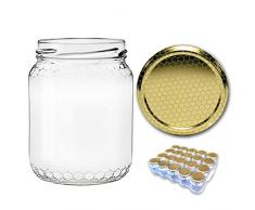 UGHETTO Vaso in vetro con Alveolo per miele da grammi 500 (in confezione termopaccata da 20 pezzi) (1)