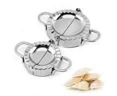 2 set Dumpling Ravioli Maker, acciaio inossidabile, Forma per dumpling pie gnocchi ravioli Stampo Dough press pasticceria strumento per cucinare
