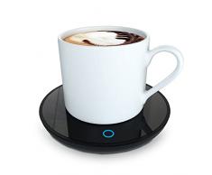 GARMEE Scalda Tazza da Caffè Elettrico, Scaldabiberon Intelligenti per Scrivania da Ufficio, Scaldabibere con 2 Impostazioni di Temperatura, Scaldino da Tè, Scaldino Elettrico per Bevande Cacao Latte
