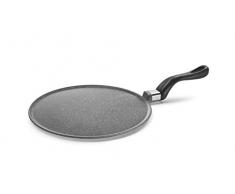 MOPITA CREPIERA Ø32cm Padella per Crepes per tutti i piani cottura (No Induzione) Multistrato Antiaderente, Fondo Alluminio 5mm, Rivestimento Antigraffio