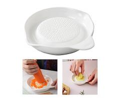 Grattugia In Ceramica Grattugia Per Zenzero Grattugia Aglio Per Frutta Grattugia Per Verdure E Zenzero Grattugia Multiuso Grattugia Formaggio Grattugia Carote Per Utensili Da Cucina （Bianco）