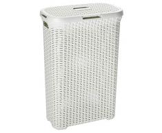 CURVER Portabiancheria Rettangolare con Coperchio 40L Avorio