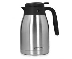 Navaris Caraffa Termica 1,5L - Thermo-Teiera in Acciaio Inox e Plastica Senza BPA - Brocca con Tappo Ermetico Beccuccio con Levetta - Hot 9H Cold 12H