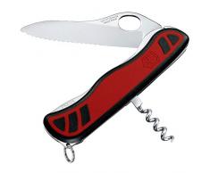 Victorinox, coltellino svizzero Alpineer (3 funzioni, lama bloccabile seghettata per 2/3), rosso