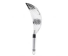 Wifehelper Scaldapiatti in Acciaio Inox Scolapiatti in Cucina Scolapiatti per Tutti Gli Usi, Endurance Crescent Pot Strainer - Fry Drainer in Acciaio Inox
