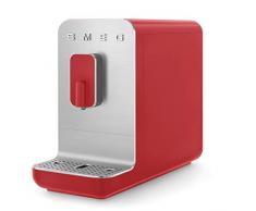 Smeg, Macchina da Caffè Espresso Automatica BCC01RDMEU, Macinacaffè Integrato, Sistema Thermoblock, Serbatoio Acqua da 1,4 L, Dimensioni Compatte, 1350W, Nero