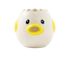 Xrten Uovo Tuorlo Separatore,Tagliauova in Ceramica Bianco Separatore di Tuorli,Utensili da Cucina