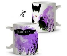 Malefica Disney. Tazza personalizzata con nome. Tazze Disney. Tazza Ceramica. 330 ml. Vari design e colori interni. Regali originali. MALEFICENT