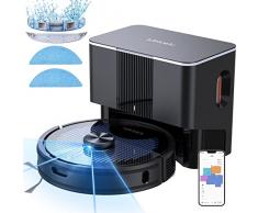 Lubluelu 3500Pa Robot Aspirapolvere Lavapavimenti, 5L Stazione Autosvuotante, 3 in 1 Spazzare Pulire e Aspirare, 50dB Robot Aspirapolvere per Peli Animali, Navigazione LIDAR Laser D-ToF,APP/Alex - A9