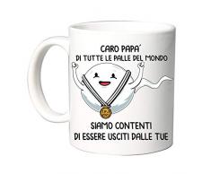 Tazza da regalo - Festa del Papà - con scritta simpatica (Contenti)