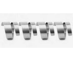 Weis portatovaglioli Set diametro 4,5 cm, Acciaio Inox, Argento, 4.5 x 4.5 x 3.5 cm, 4 unità