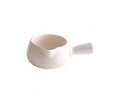 KUCOCOSNEH Pentolino antiaderente pentola da cucina antiaderente salsa padella in ceramica 600ml bianco