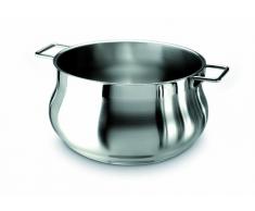 Barazzoni Tummy Casseruola due maniglie, Acciaio inox 18/10, Diametro cm 22, Litri 5,00. Made in Italy.