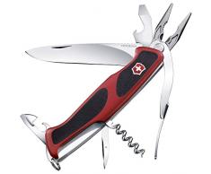 Victorinox, coltellino svizzero Ranger Grip 74 (14 funzioni, lama bloccabile, pinza combinata), rosso/nero