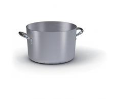 BALLARINI 7020.20 Casseruola Alta, Due Maniglie in Alluminio Crudo, 20 Cm