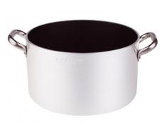 Pentole Agnelli ALSA2104S24 Casseruola Alta con Maniglie, Alluminio, Argento, 24 cm