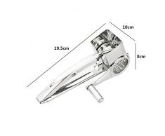 Baffect Grattuggiain Acciaio Inox Manuale Grattugia Per Aglio, Formaggio,Limone, Agrume, Spezie Alesatore e Coperchio di Protezione Rotary grattugia con serratura 4 lame tamburo grattugia set