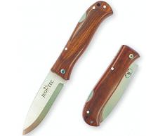 Coltello Tascabile per Bushcraft Campeggio Caccia Pesca Survival e Attività allaperto, Acciaio Inossidabile Sandvik 14C28N Scandi, Coltello Pieghevole Fatto a Mano in Spagna