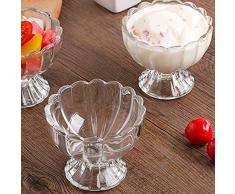Bolange Ciotole in vetro per dessert con gelato, tazze per dessert in chiaro Ciotola per gelato in Coppa trasparente per gelato