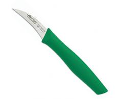 Arcos Serie Nova, Spelucchino Coltello per sbucciare, Lama Acciaio Inossidabile NITRUM 60 mm, Manico Polipropilene, Colore Verde