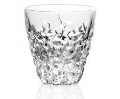 Bicchiere da whisky, collezione "KATARINA GOLD", calice acqua, cristallo trasparente, 9 cm (GERMAN CRYSTAL powered by CRISTALICA)