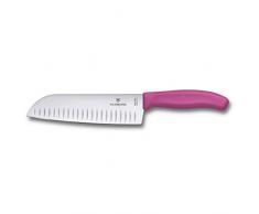 Victorinox SwissClassic Coltello Santoku, Acciaio Inossidabile, Rosa