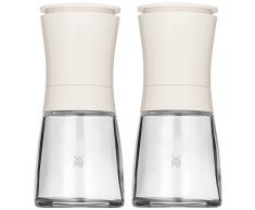 WMF Macinaspezie Set di 2 Pezzi di Sale e Pepe Bianco Trend Pepe e Spezie con macina in Ceramica