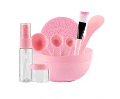 Brussels08 - Set di 9 ciotole per miscelare maschere facciali fai da te, kit di strumenti di bellezza con bastoncino di miscelazione, cucchiaio dosatore