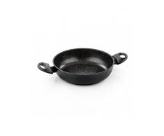 Barazzoni Granitica Tegame 2 Manici, Effetto Pietra, 32 cm, Alluminio, Nero Puntinato