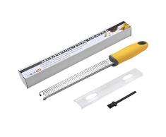 Grattugia Formaggio, Manuale Limoni Zester in Acciaio Inossidabile, Grattugia da Cucina per Zenzero, Cioccolato, Aglio, Noce Moscata, Verdure, Frutta con Copertura Protettiva, Spazzola