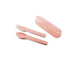 Suavinex 401235 Set Di Posate Per Neonati. Posate Per Bambini Per Mangiare Fuori Casa. Per Bambini Dai 12 Mesi In Su. Colore Rosa - 89 g