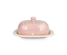 Nada Home Burriera in Ceramica Isabelle Rose a Pois pirofila portaburro 9×20,5 cm 5034