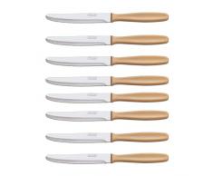 Arcos Set di coltelli da tavolo, 8 pezzi, coltelli da tavolo, lama seghata in acciaio inox NITRUM, manico in polipropilene, lavabile in lavastoviglie, colore crema (125 mm), 705400