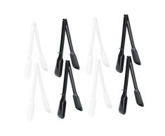 KICHOUSE 8 Pezzi Strumento Paletta Plastica Robusto Buffet di Zucchero Pinza Cubo Gadget da Cucina Scolapasta Dessert Morsetti Bianchi Cucchiaio Gadget da Cucina per Uso Alimentare