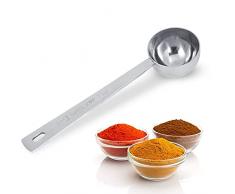 Cucchiaio per Polvere Misurino da Caffè Cucchiaini da Caffè,Cucchiaio Dosatore per Tè Matcha,Misurino per Caffè, Cucchiaio in Acciaio Inossidabile Misura Tazza per Dosare Il Caffè in Polve