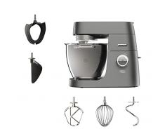 Kenwood KVL8300S Impastatrice Planetaria Chef Titanium SYSTEM PRO, Modello Professionale, Ciotola Grande da 6,7L, Illuminazione allinterno della ciotola, Potenza variabile fino a 1700W, Acciaio